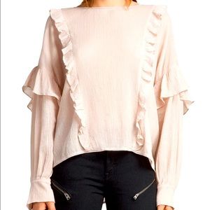ALLSAINTS pink cotton blouse, lightweight